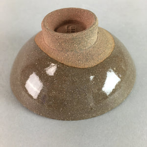 Japanese Ceramic Sake Cup Vtg Pottery Kanji Dot Design Guinomi Sakazuki GU473