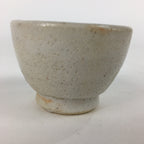 Japanese Ceramic Sake Cup Vtg Pottery Shino White Glaze Guinomi Ochoko G32