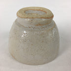 Japanese Ceramic Sake Cup Vtg Pottery Shino White Glaze Guinomi Ochoko G32