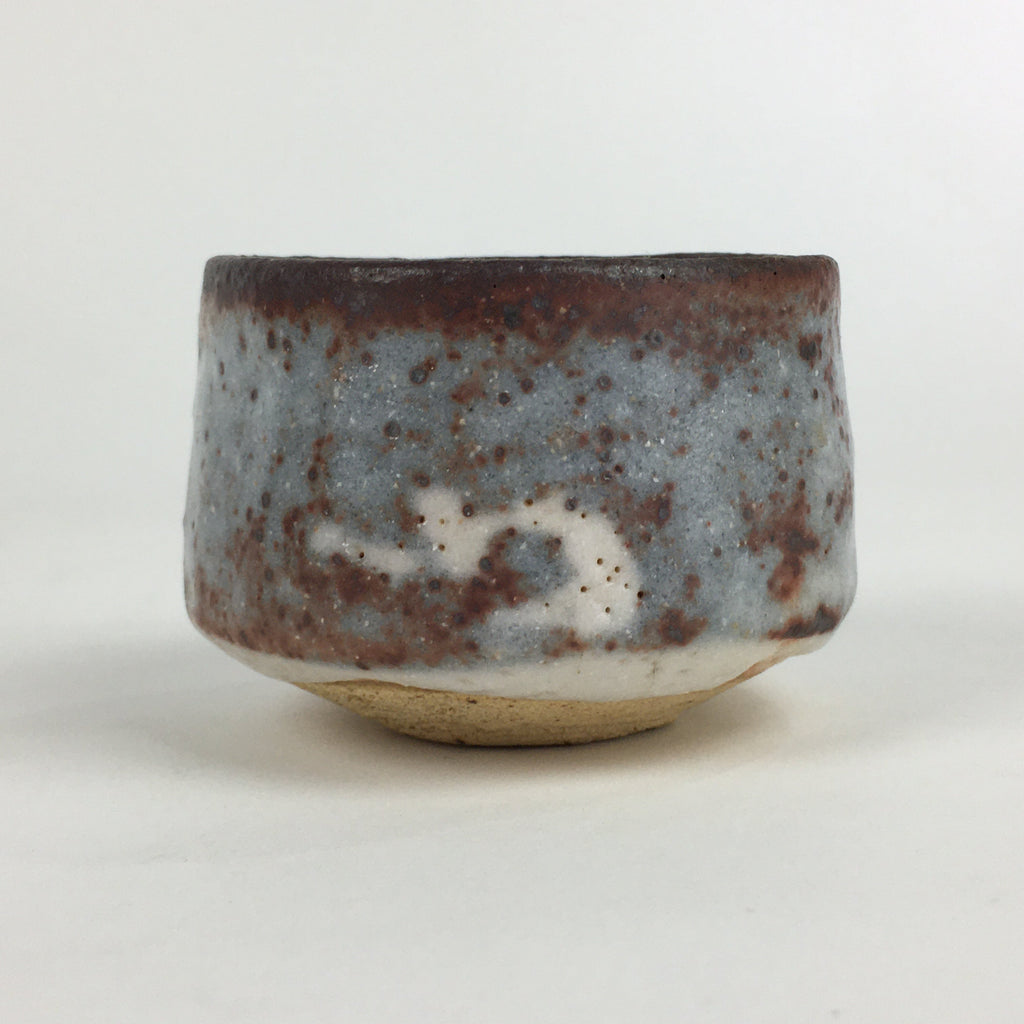 Japanese Ceramic Sake Cup Vtg Pottery White Glaze Guinomi Ochoko G47