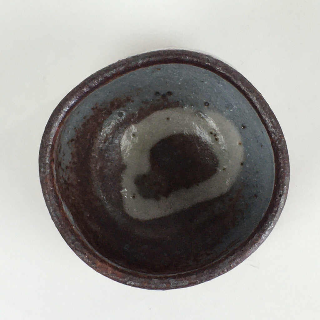 Japanese Ceramic Sake Cup Vtg Pottery White Glaze Guinomi Ochoko G47