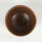 Japanese Ceramic Sake Cup Vtg Pottery Yakimono Guinomi Ochoko Brown G51