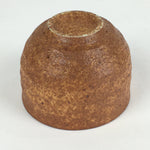 Japanese Ceramic Sake Cup Vtg Pottery Yakimono Guinomi Ochoko Brown G51