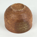 Japanese Ceramic Sake Cup Vtg Pottery Yakimono Guinomi Ochoko Brown G51