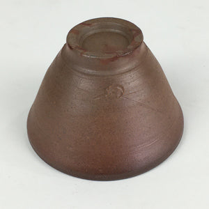 Japanese Ceramic Sake Cup Vtg Pottery Yakimono Guinomi Ochoko Brown G52