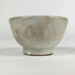 Japanese Ceramic Sake Cup Vtg Pottery Yakimono Guinomi Ochoko White G53