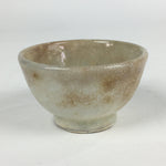 Japanese Ceramic Sake Cup Vtg Pottery Yakimono Guinomi Ochoko White G53