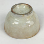 Japanese Ceramic Sake Cup Vtg Pottery Yakimono Guinomi Ochoko White G54