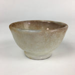 Japanese Ceramic Sake Cup Vtg Pottery Yakimono Guinomi Ochoko White G54