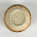 Japanese Ceramic Sake Cup Vtg Pottery Yellow Glaze Guinomi Ochoko G50