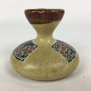 Japanese Ceramic Sake Warming Bottle Vtg Pottery Brown Yakimono TS324