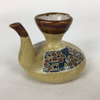 Japanese Ceramic Sake Warming Bottle Vtg Pottery Brown Yakimono TS324