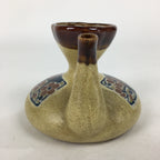 Japanese Ceramic Sake Warming Bottle Vtg Pottery Brown Yakimono TS325