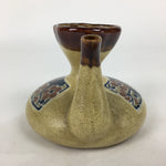Japanese Ceramic Sake Warming Bottle Vtg Pottery Brown Yakimono TS325