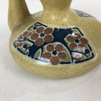 Japanese Ceramic Sake Warming Bottle Vtg Pottery Brown Yakimono TS325