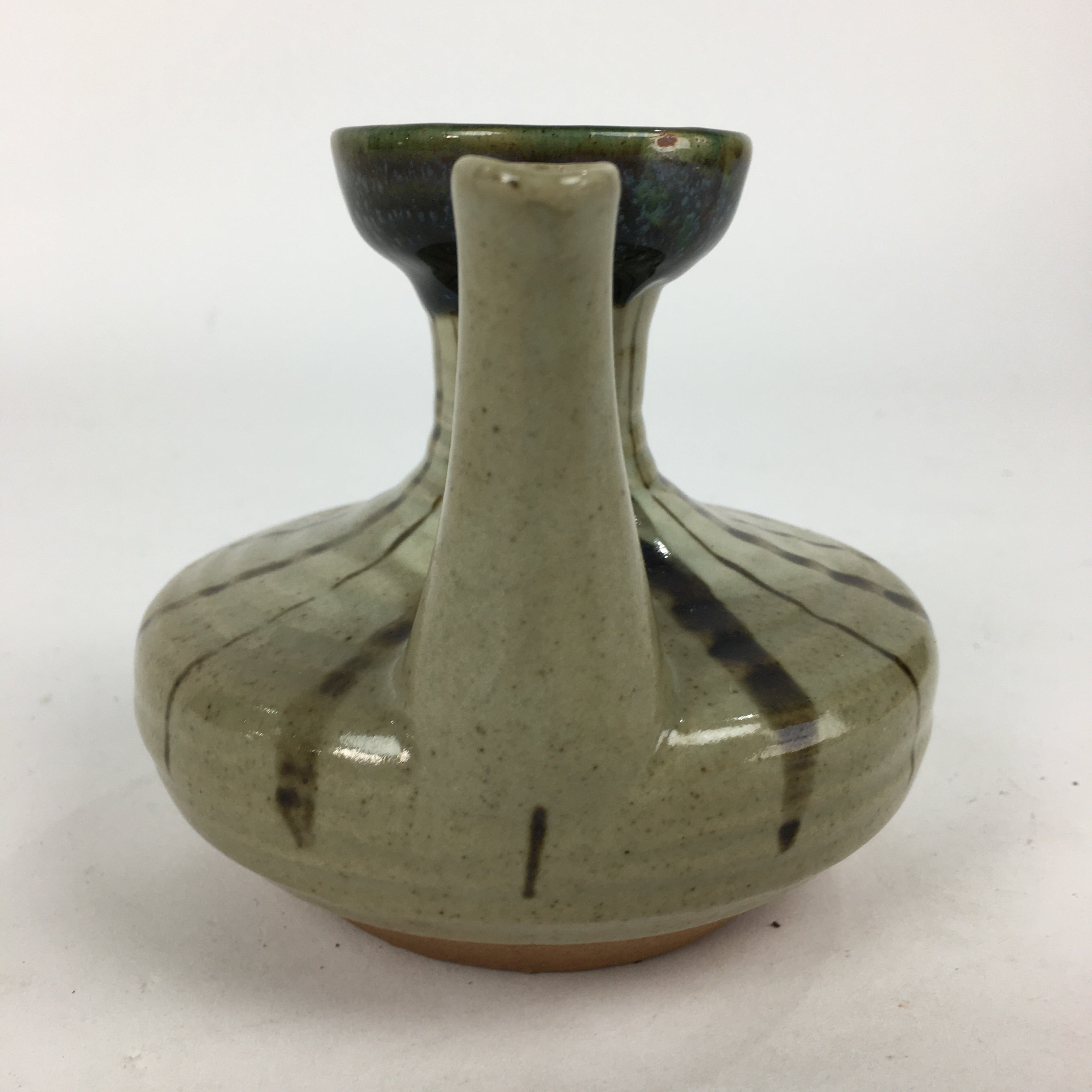 Japanese Ceramic Sake Warming Bottle Vtg Pottery Brown Yakimono TS345