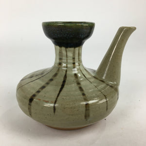 Japanese Ceramic Sake Warming Bottle Vtg Pottery Brown Yakimono TS345