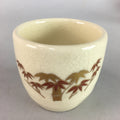 Japanese Ceramic Satsuma Sake Cup Guinomi Sakazuki Vtg Crackle Pottery GU576