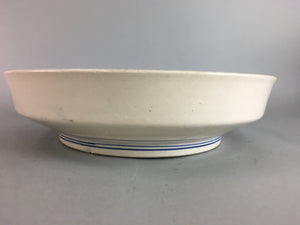 Japanese Ceramic Serving Bowl Vtg Pottery Charger Sometsuke Centerpiece PT599