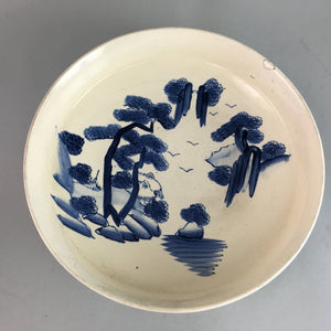 Japanese Ceramic Serving Bowl Vtg Pottery Charger Sometsuke Centerpiece PT599