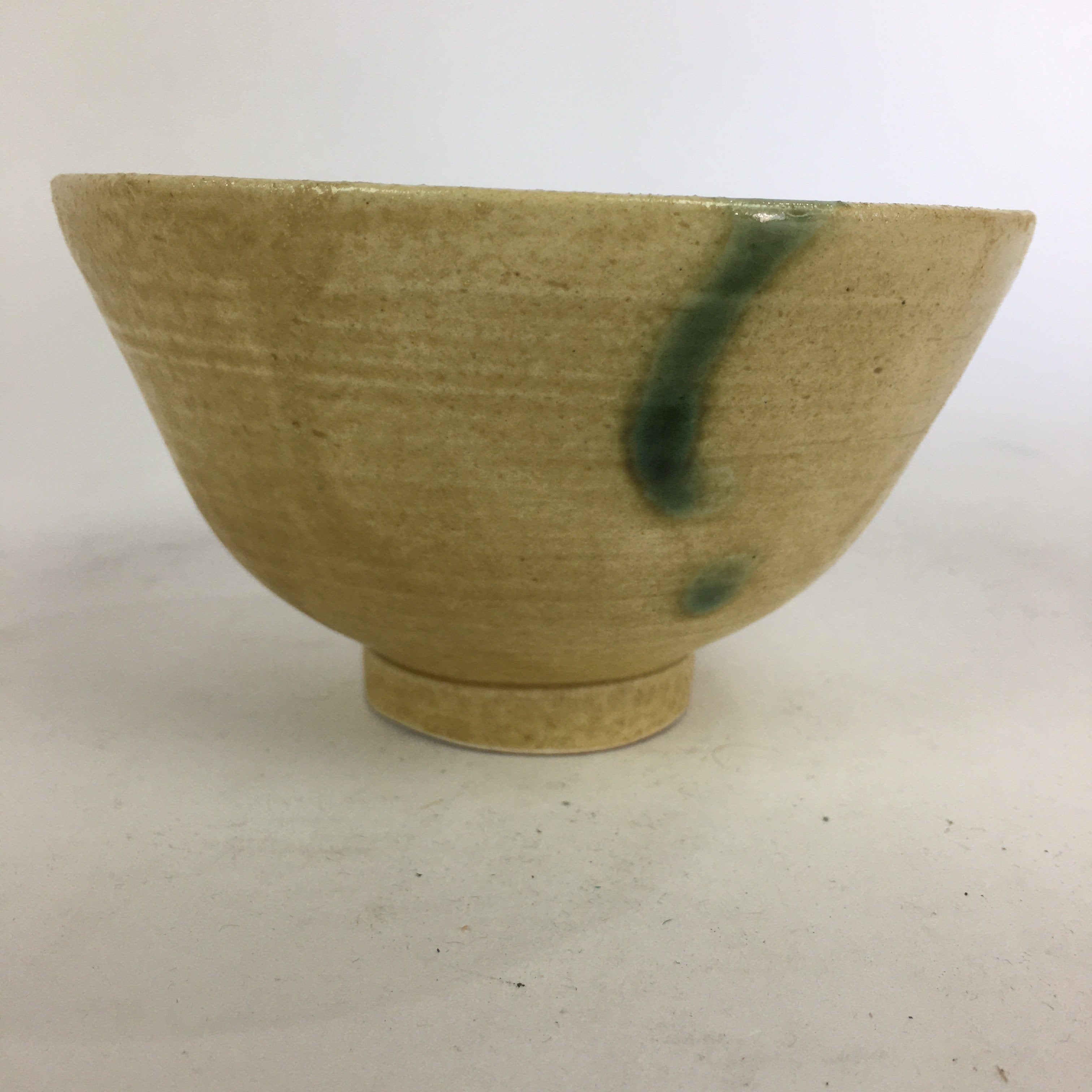 Japanese Ceramic Seto Ware Tea Ceremony Bowl Vtg Kiseto Ware Chawan GTB770