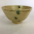 Japanese Ceramic Seto Ware Tea Ceremony Bowl Vtg Kiseto Ware Chawan GTB770