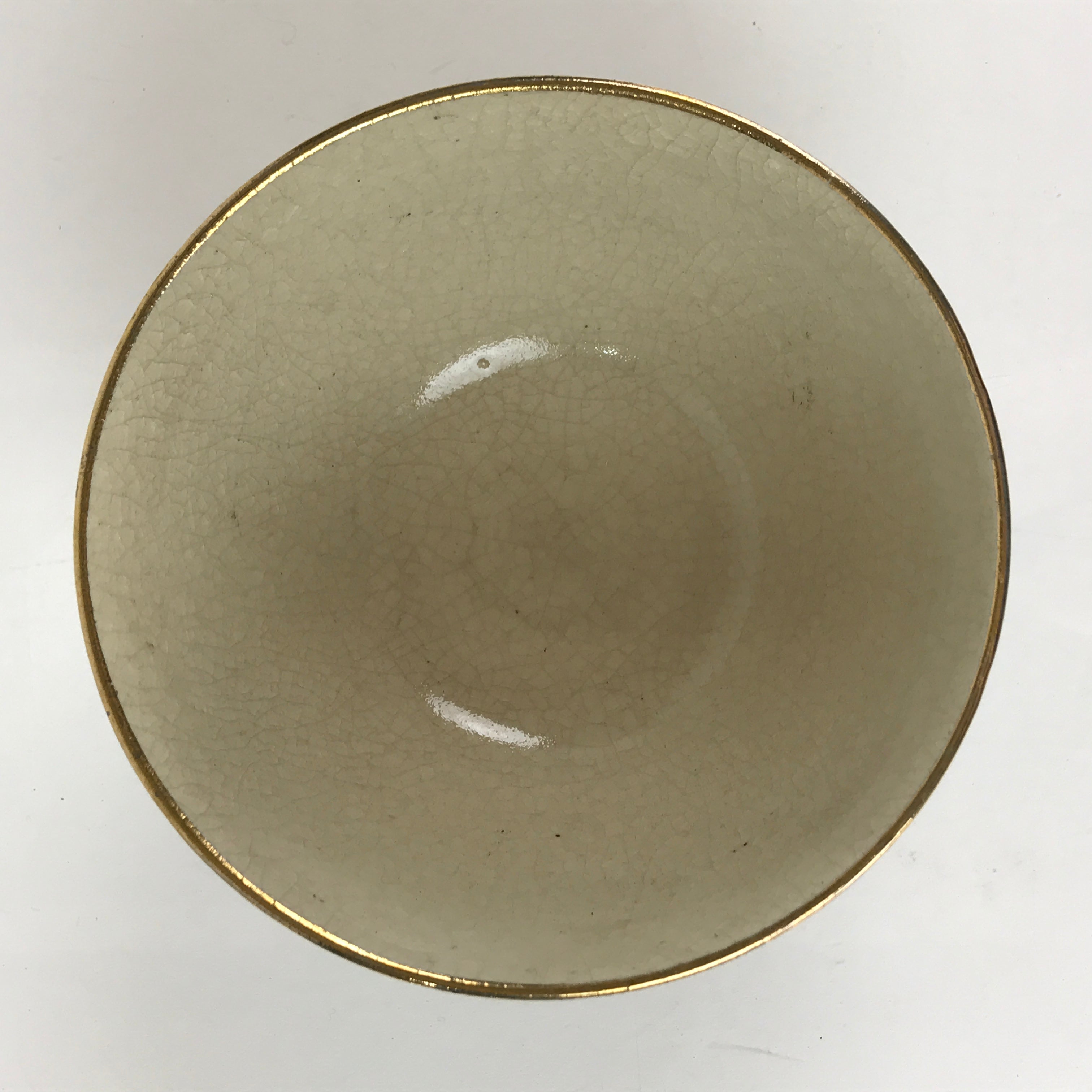 Japanese Ceramic Seto Ware Tea Ceremony Green Tea Bowl Vtg Chawan GTB954