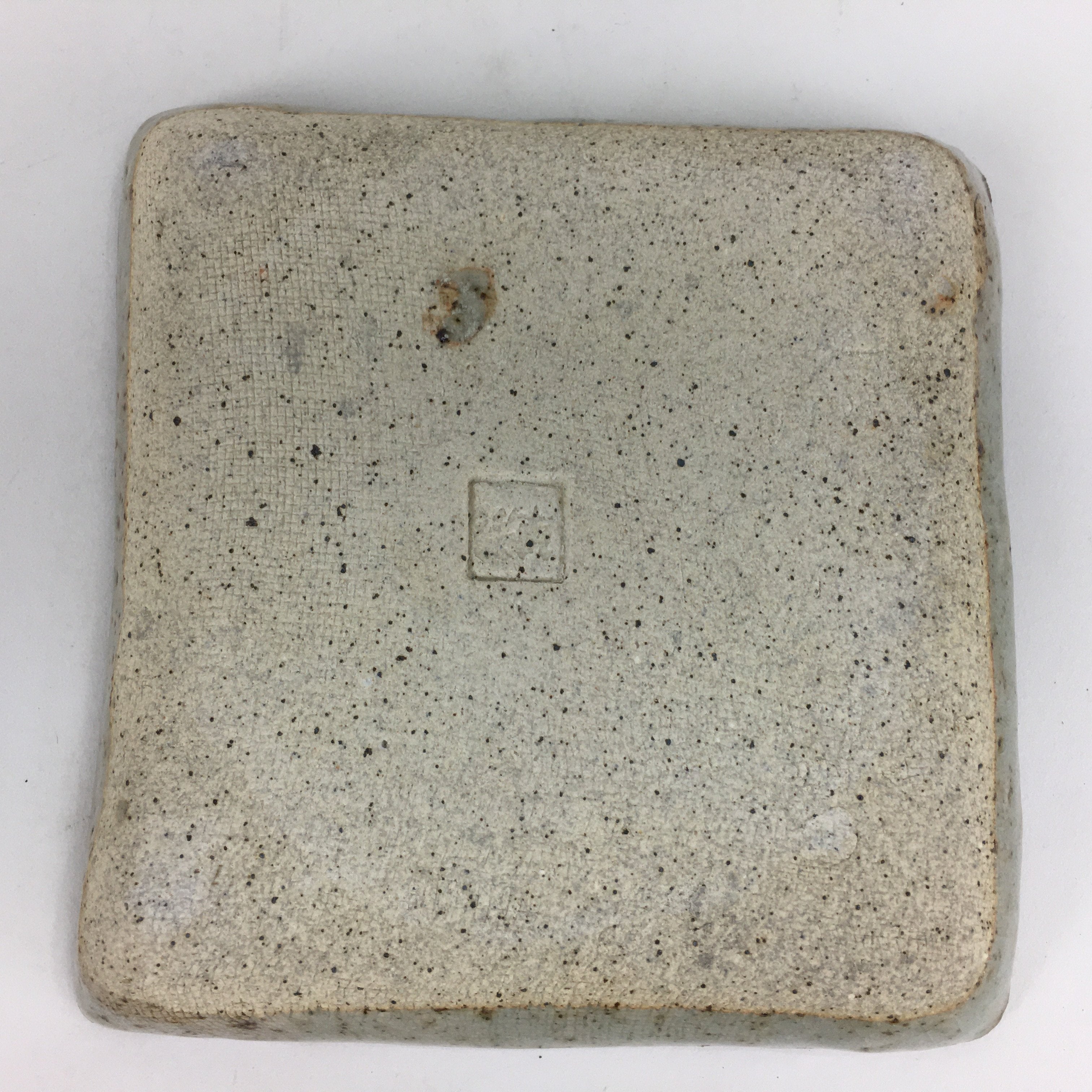 Japanese Ceramic Shibukusa Ware Small Plate Vtg Square Shape Kozara PP760