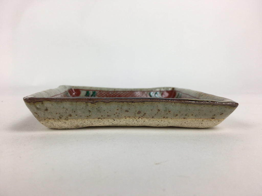 Japanese Ceramic Shibukusa Ware Small Plate Vtg Square Shape Kozara PP760