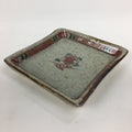 Japanese Ceramic Shibukusa Ware Small Plate Vtg Square Shape Kozara PP760