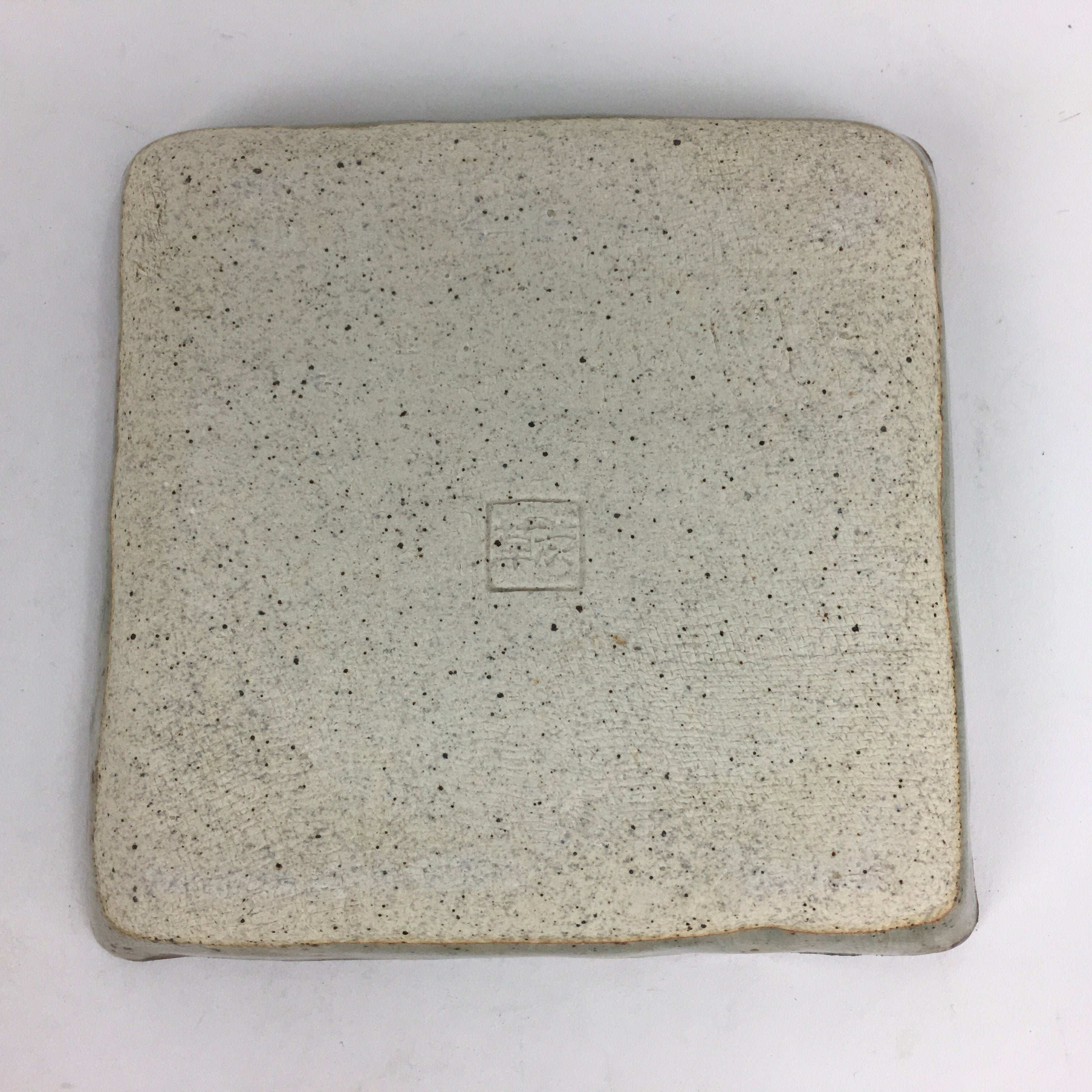 Japanese Ceramic Shibukusa Ware Small Plate Vtg Square Shape Kozara PP762