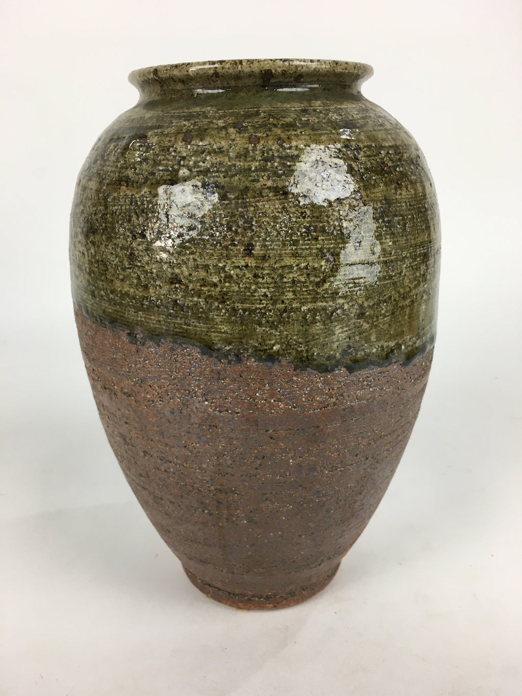 Japanese Ceramic Shigaraki Ware Flower Vase Vtg Kabin Ikebana Arrangement FV972