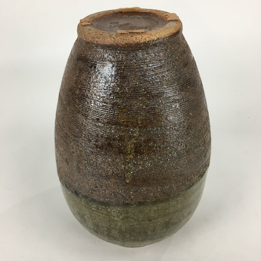 Japanese Ceramic Shigaraki Ware Flower Vase Vtg Kabin Ikebana Arrangement FV972