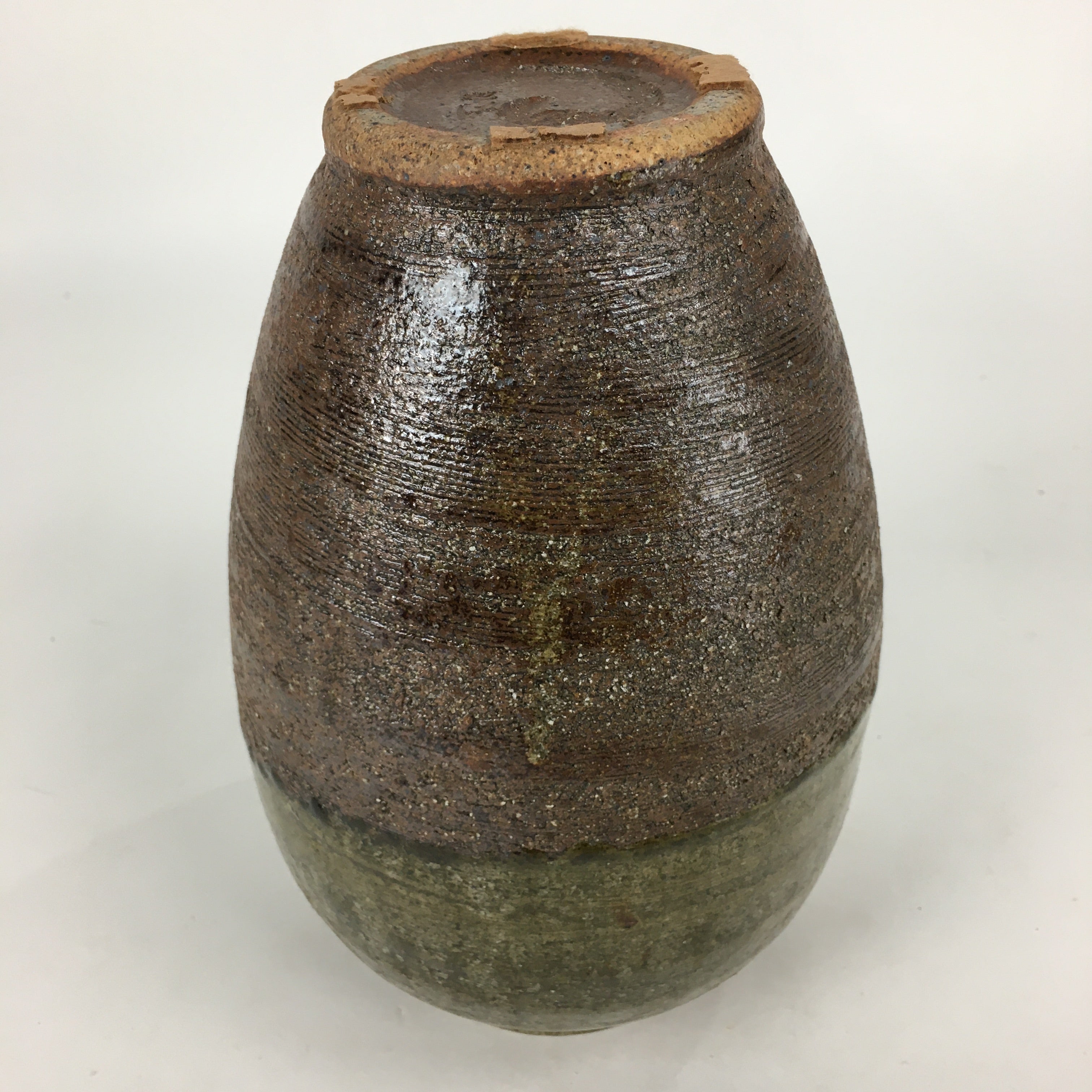 Japanese Ceramic Shigaraki Ware Flower Vase Vtg Kabin Ikebana Arrangement FV972