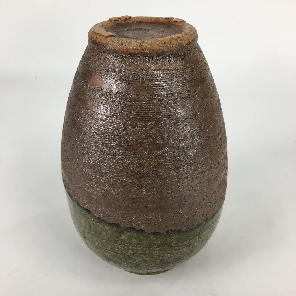 Japanese Ceramic Shigaraki Ware Flower Vase Vtg Kabin Ikebana Arrangement FV972