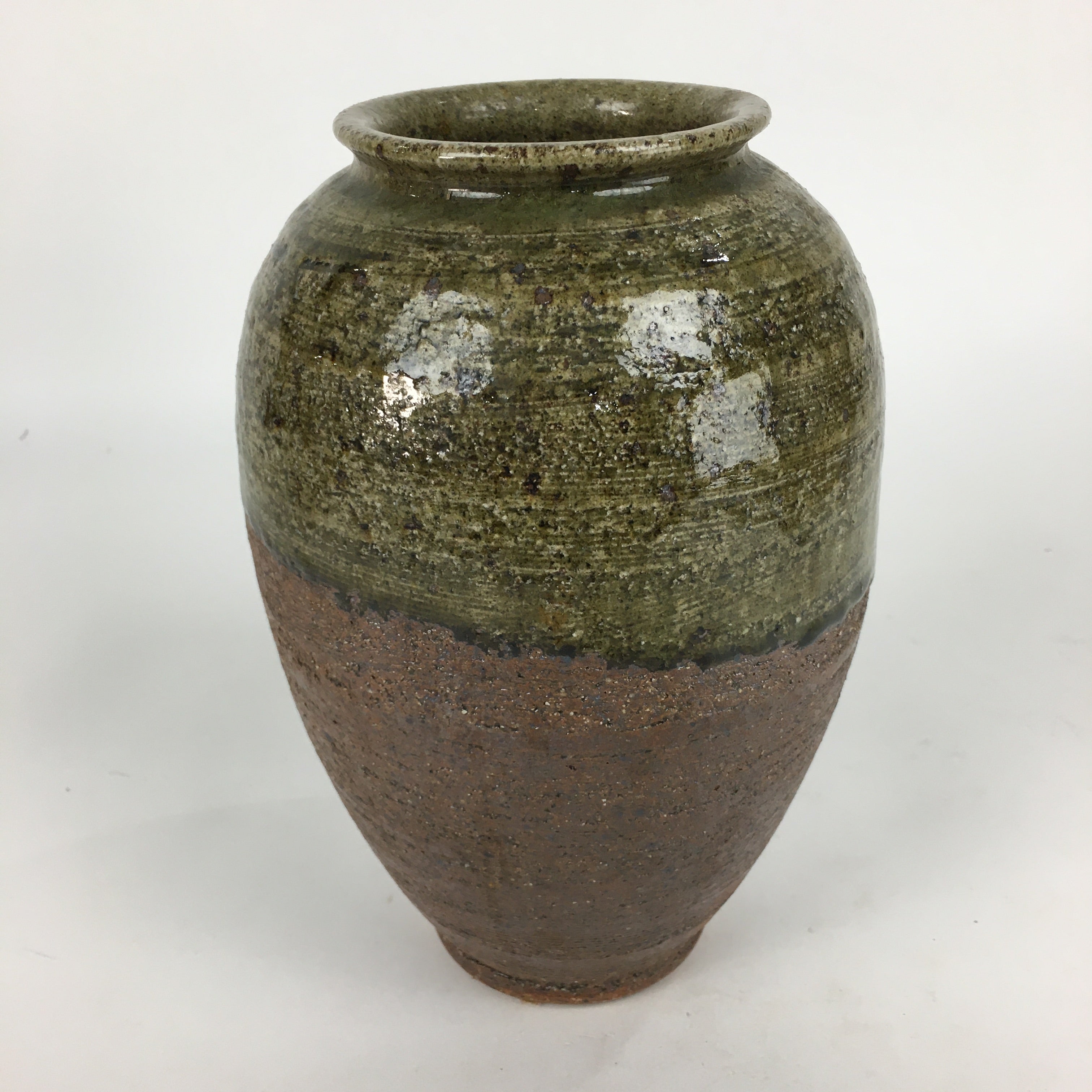 Japanese Ceramic Shigaraki Ware Flower Vase Vtg Kabin Ikebana Arrangement FV972