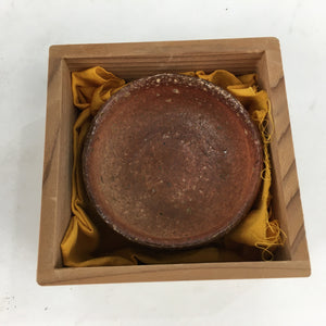 Japanese Ceramic Shigaraki Ware Sake Cup Vtg Pottery Guinomi Ochoko PX606