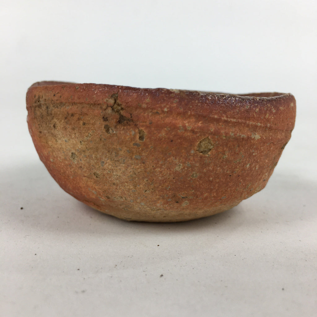Japanese Ceramic Shigaraki Ware Sake Cup Vtg Pottery Guinomi Ochoko PX606