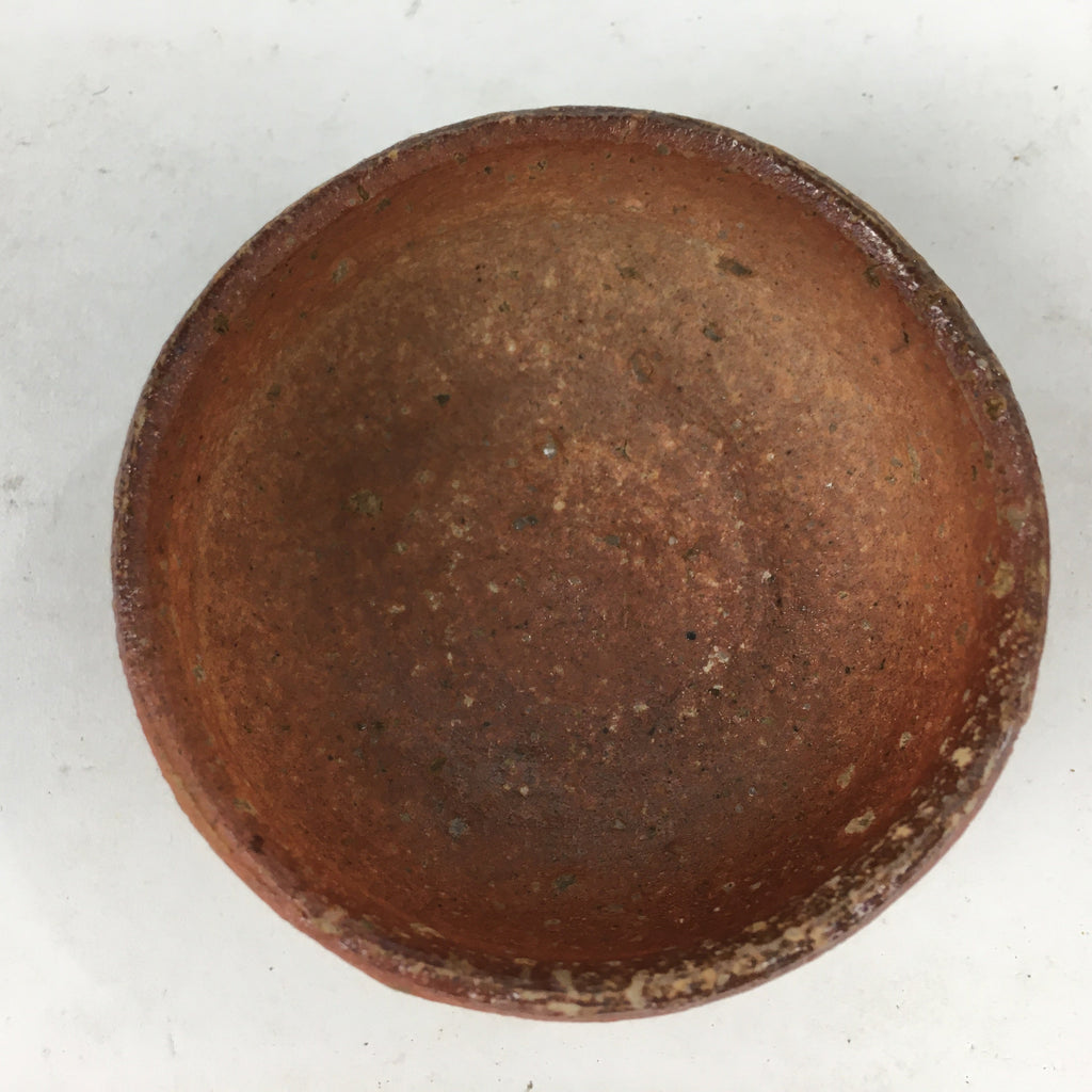 Japanese Ceramic Shigaraki Ware Sake Cup Vtg Pottery Guinomi Ochoko PX606