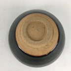 Japanese Ceramic Shigaraki Ware Tea Ceremony Bowl Vtg Black Brown Chawan GTB775
