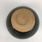 Japanese Ceramic Shigaraki Ware Tea Ceremony Bowl Vtg Black Brown Chawan GTB790