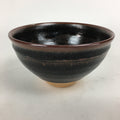 Japanese Ceramic Shigaraki Ware Tea Ceremony Bowl Vtg Black Brown Chawan GTB805
