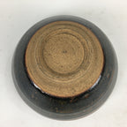 Japanese Ceramic Shigaraki Ware Tea Ceremony Bowl Vtg Black Brown Chawan GTB830
