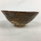 Japanese Ceramic Shigaraki Ware Tea Ceremony Bowl Vtg Brown Chawan GTB831
