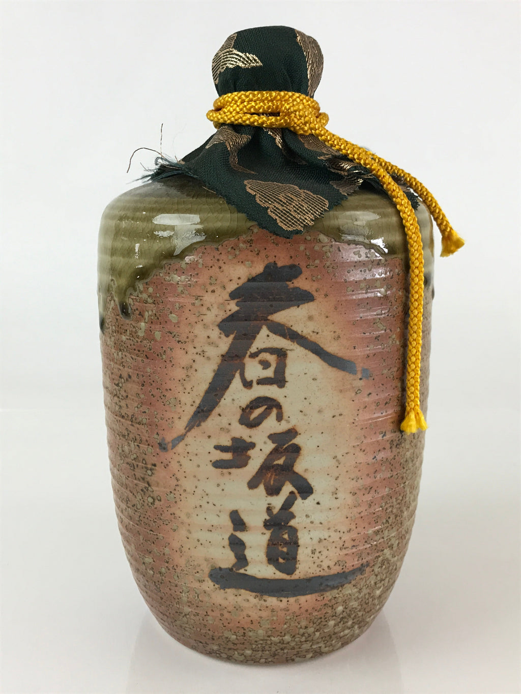 Japanese Ceramic Shigaraki ware Sake Bottle Vtg Pottery Ash Glaze TS449