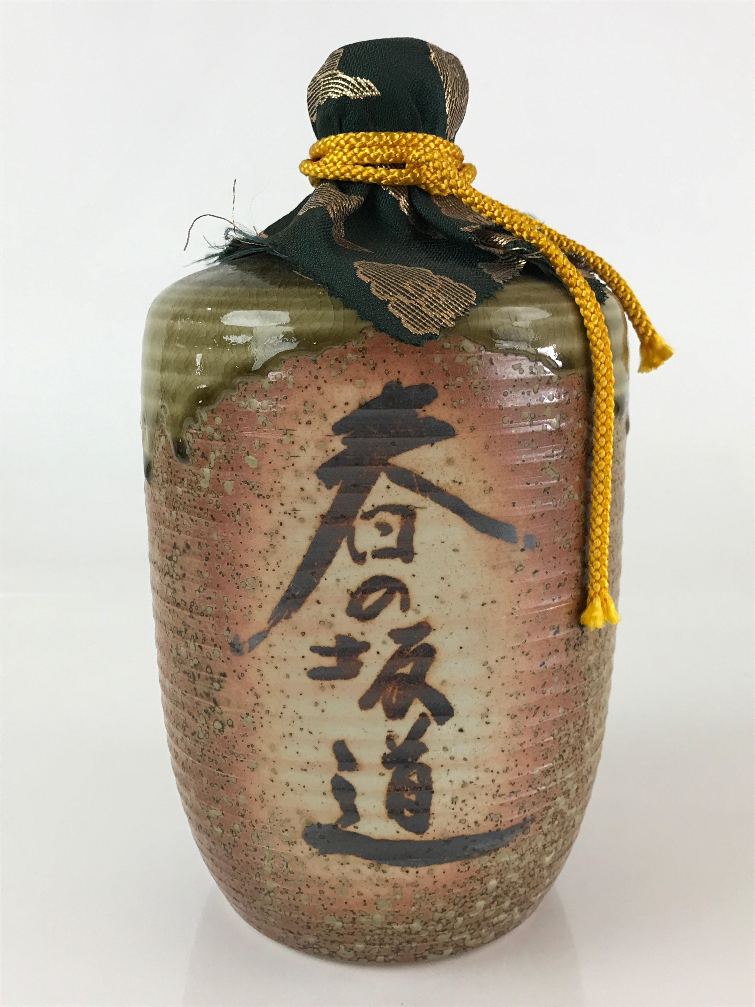 Japanese Ceramic Shigaraki ware Sake Bottle Vtg Pottery Ash Glaze TS449