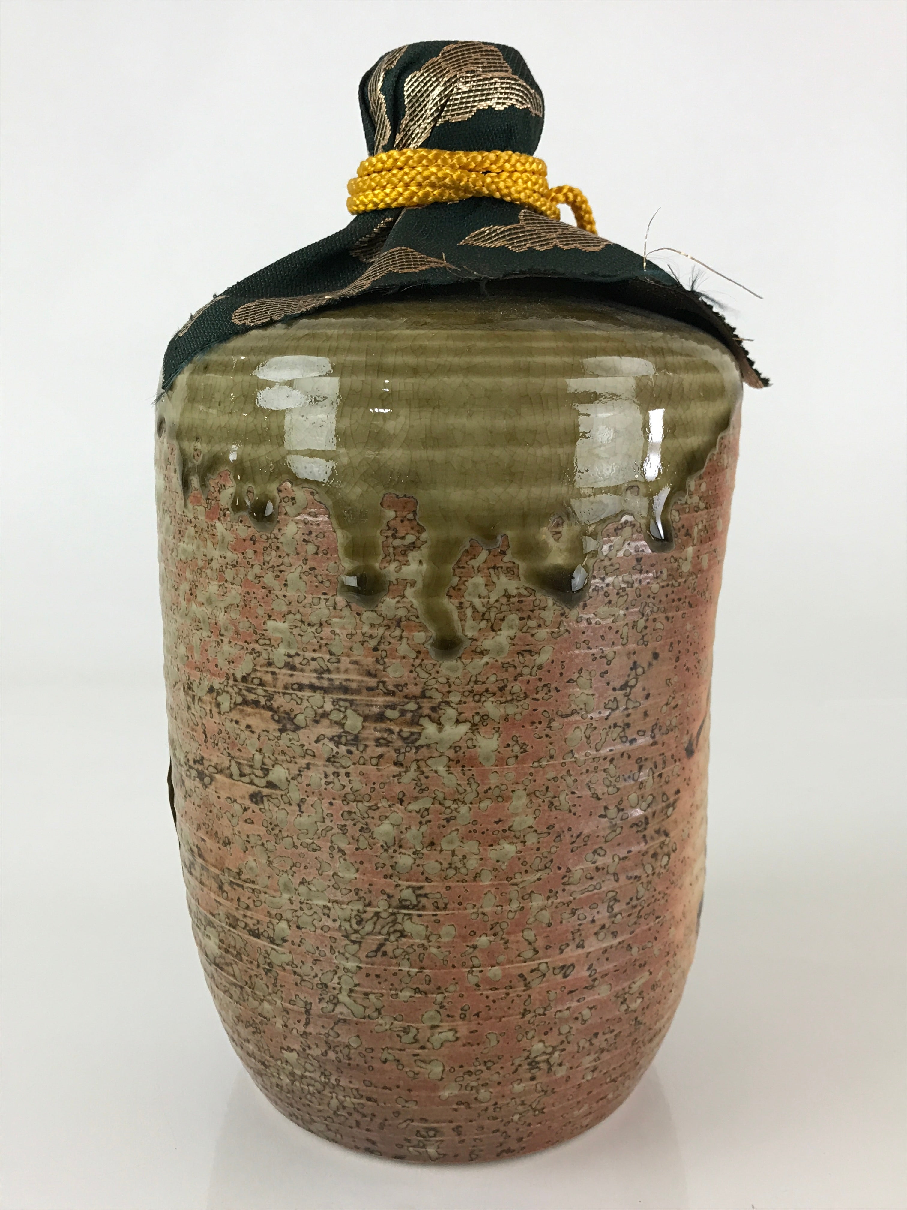 Japanese Ceramic Shigaraki ware Sake Bottle Vtg Pottery Ash Glaze TS449