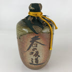 Japanese Ceramic Shigaraki ware Sake Bottle Vtg Pottery Ash Glaze TS449