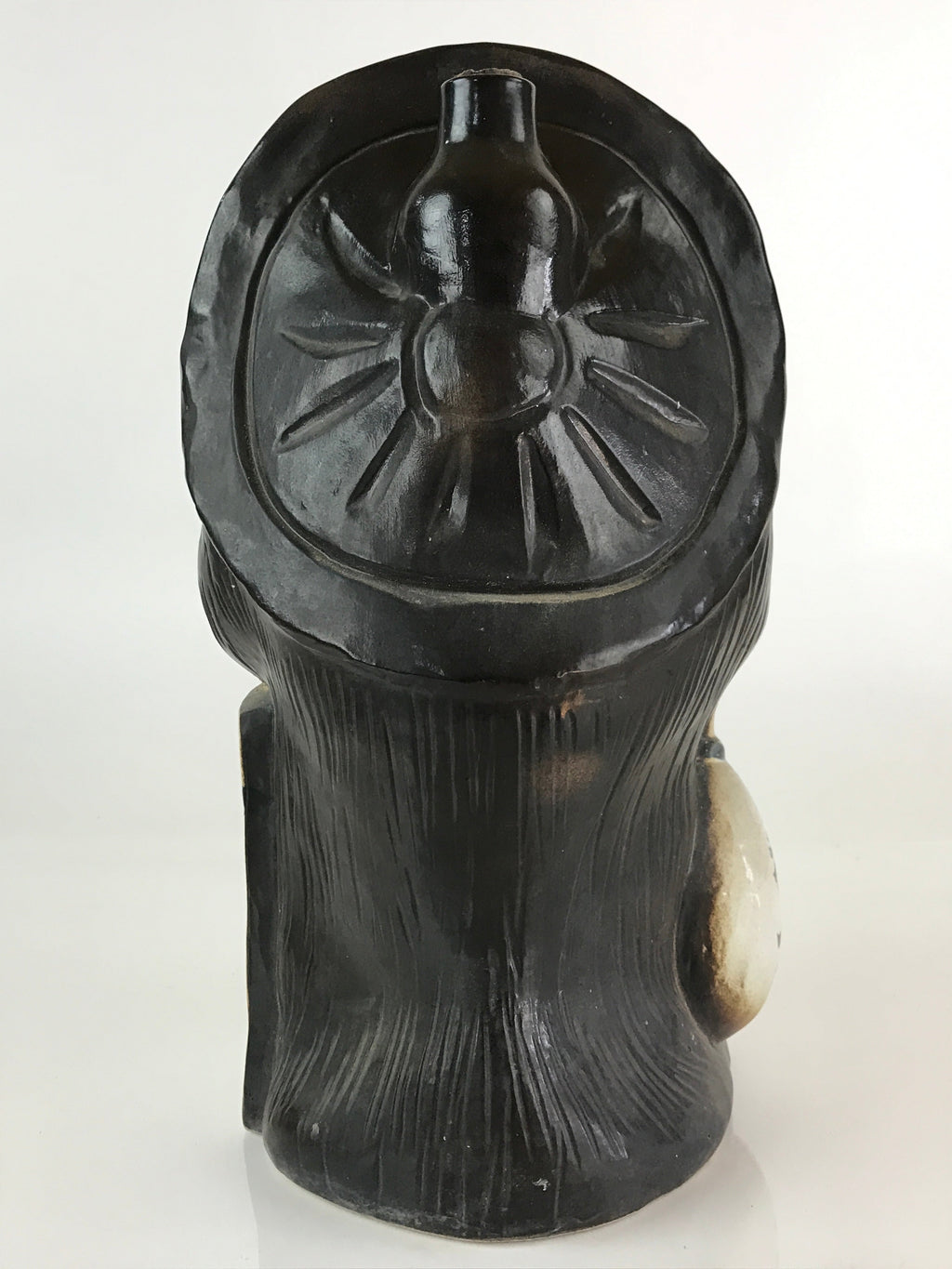 Japanese Ceramic Shigaraki ware Sake Bottle Vtg Pottery Raccoon Dog TS447