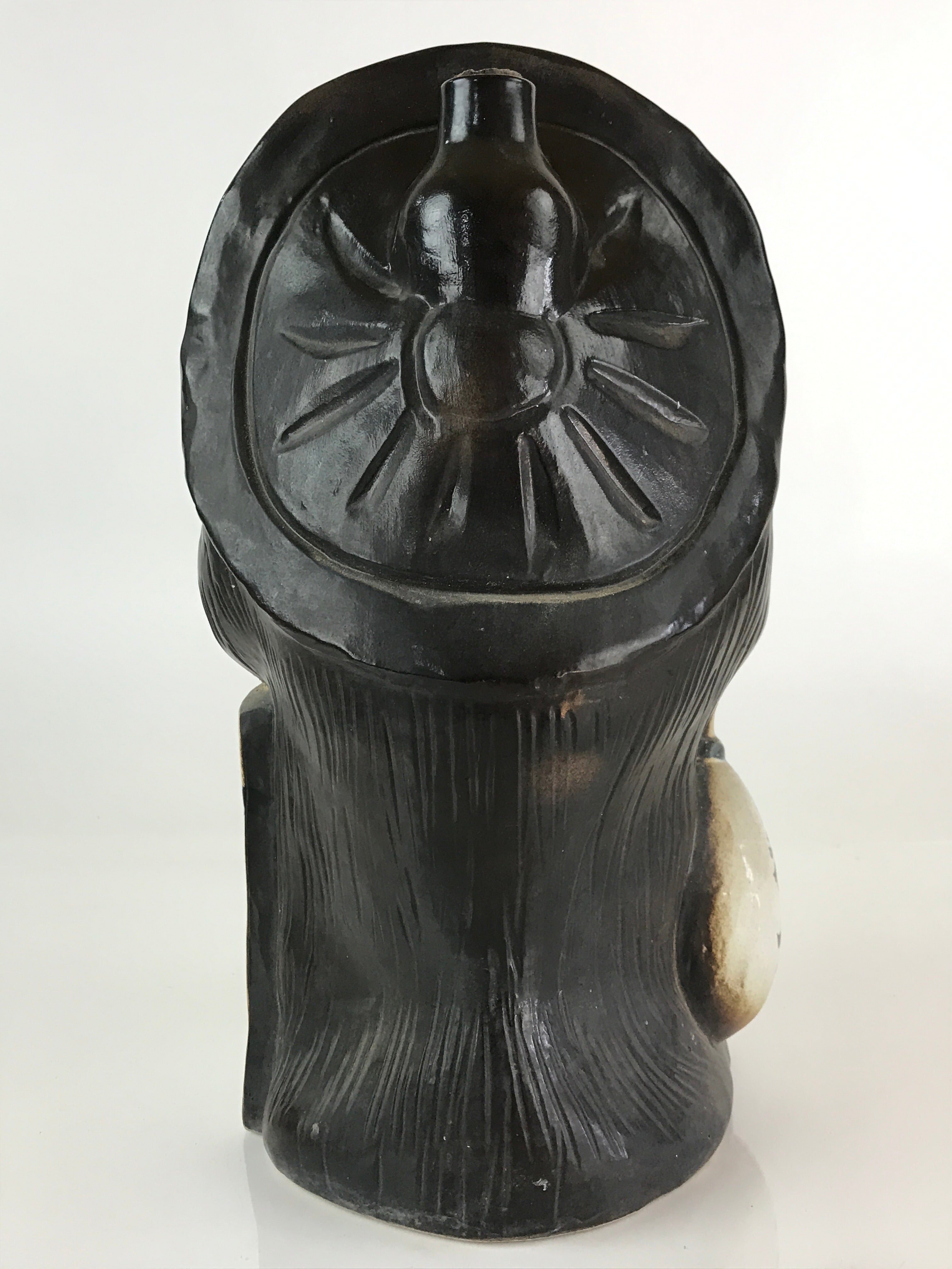 Japanese Ceramic Shigaraki ware Sake Bottle Vtg Pottery Raccoon Dog TS447
